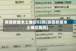 陕西新增本土确诊92例(陕西新增本土确诊病例)