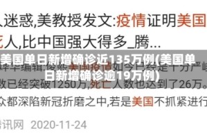 美国单日新增确诊近135万例(美国单日新增确诊逾19万例)