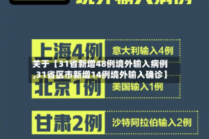 关于【31省新增48例境外输入病例,31省区市新增14例境外输入确诊】