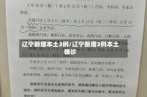 辽宁新增本土3例/辽宁新增3例本土确诊