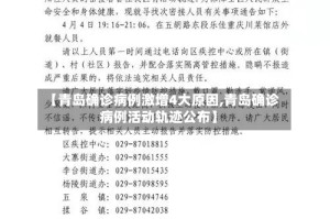 【青岛确诊病例激增4大原因,青岛确诊病例活动轨迹公布】