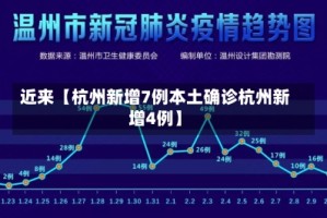 近来【杭州新增7例本土确诊杭州新增4例】