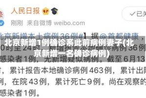 北京新增1例确诊系此前病例妻子(北京新增一名确诊病例)