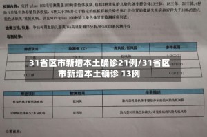 31省区市新增本土确诊21例/31省区市新增本土确诊 13例