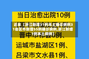 近来【浙江新增31例本土确诊病例31省区市新增55例确诊病例,浙江新增1例本土病例】