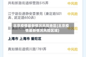 北京疫情最新情况风险地区(北京疫情最新情况风险区域)