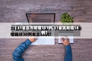 【31省区市新增101例,31省区新增14例】
