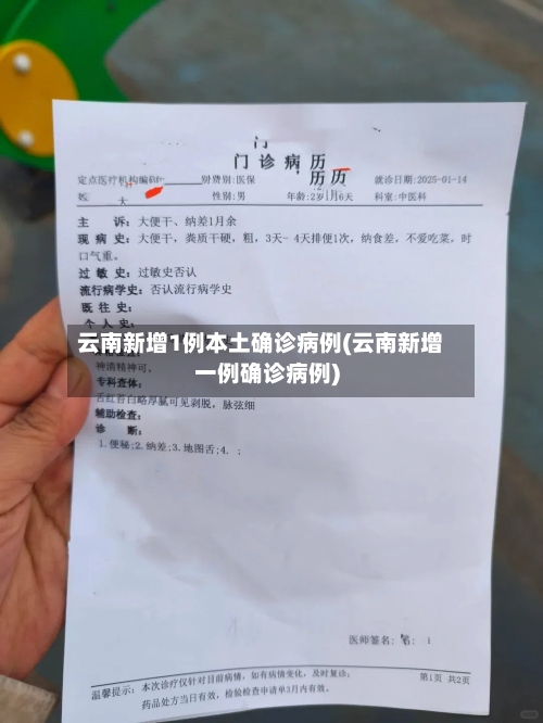 云南新增1例本土确诊病例(云南新增一例确诊病例)-第1张图片