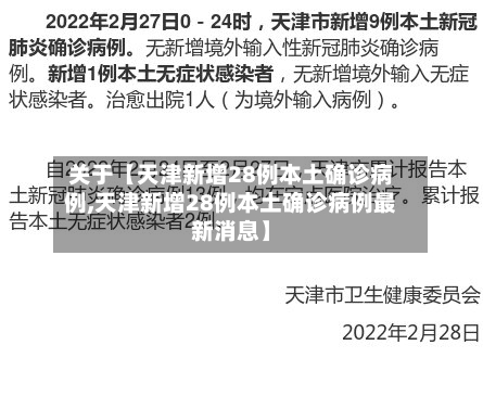 关于【天津新增28例本土确诊病例,天津新增28例本土确诊病例最新消息】-第1张图片