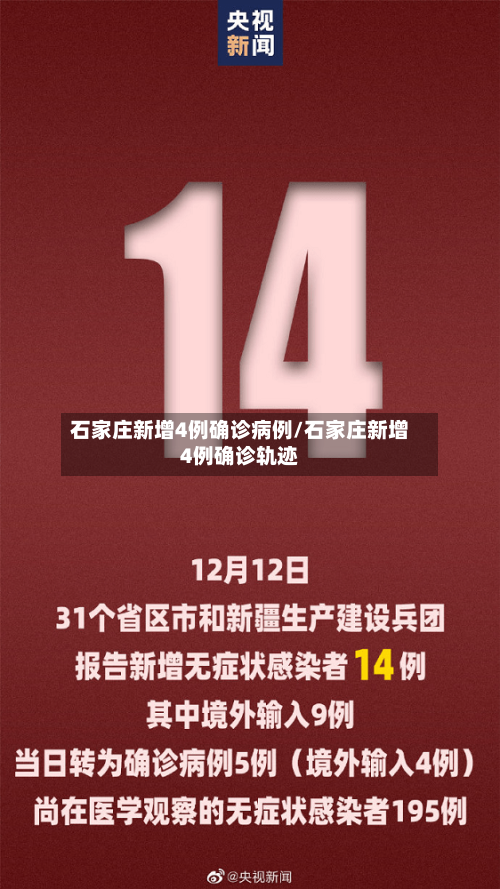 石家庄新增4例确诊病例/石家庄新增4例确诊轨迹-第1张图片