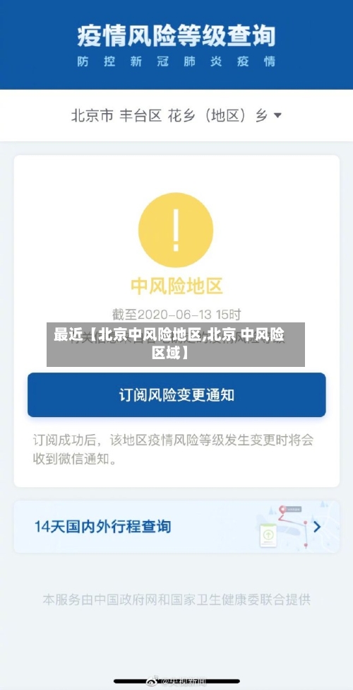 最近【北京中风险地区,北京 中风险区域】-第3张图片