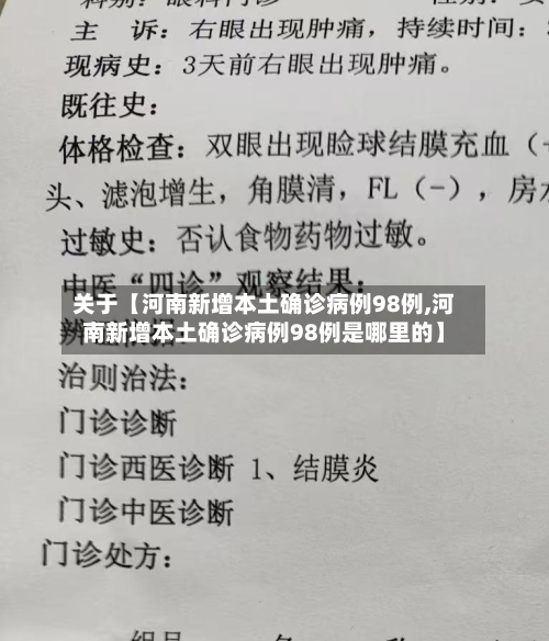 关于【河南新增本土确诊病例98例,河南新增本土确诊病例98例是哪里的】-第2张图片
