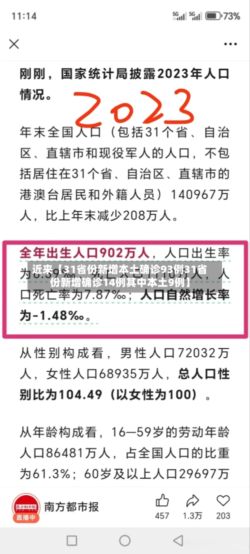 近来【31省份新增本土确诊93例31省份新增确诊14例其中本土9例】-第1张图片