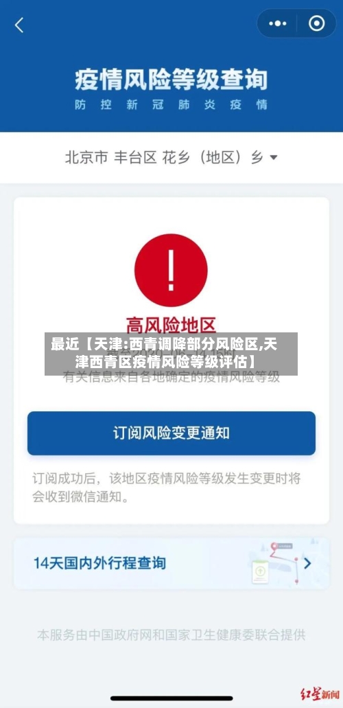 最近【天津:西青调降部分风险区,天津西青区疫情风险等级评估】-第1张图片