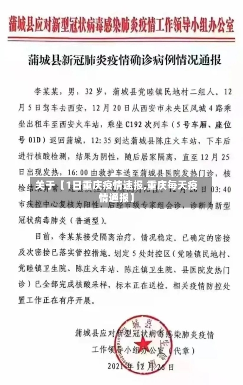 关于【1日重庆疫情速报,重庆每天疫情通报】-第1张图片