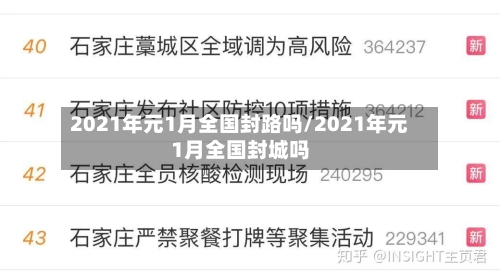 2021年元1月全国封路吗/2021年元1月全国封城吗-第1张图片