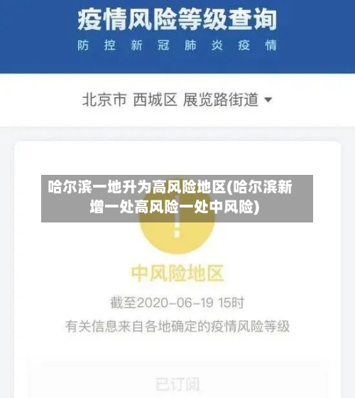 哈尔滨一地升为高风险地区(哈尔滨新增一处高风险一处中风险)-第1张图片