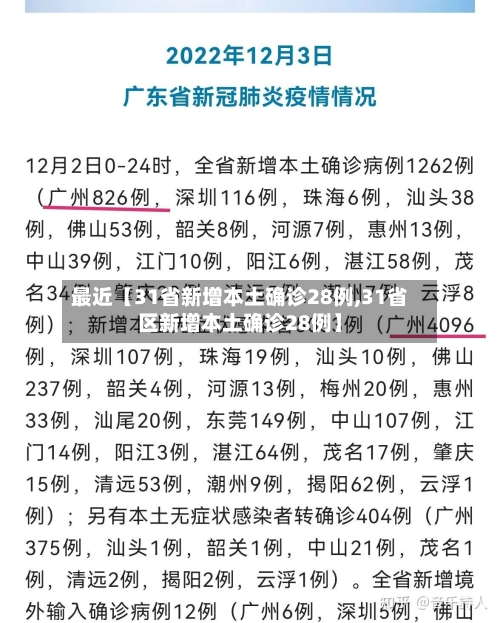 最近【31省新增本土确诊28例,31省区新增本土确诊28例】-第1张图片