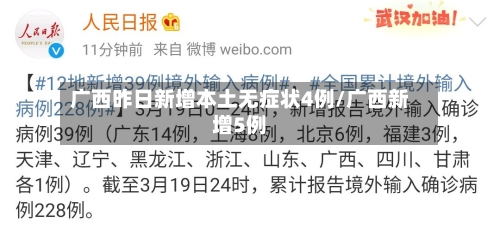 广西昨日新增本土无症状4例/广西新增5例-第1张图片