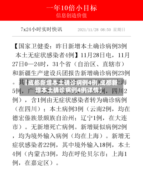 【成都新增本土确诊病例4例,成都新增本土确诊病例4例详情】-第1张图片