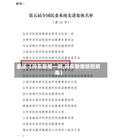 最近【丹东新增一例,丹东新增新冠病毒】-第2张图片