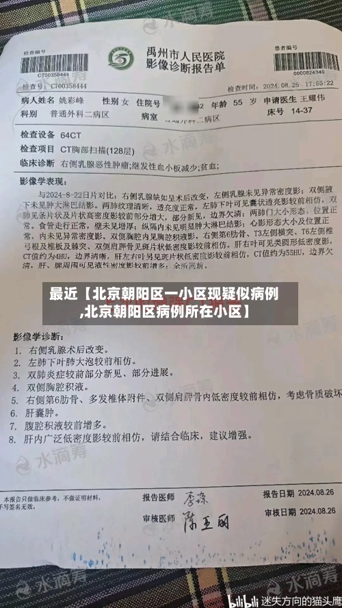 最近【北京朝阳区一小区现疑似病例,北京朝阳区病例所在小区】-第1张图片