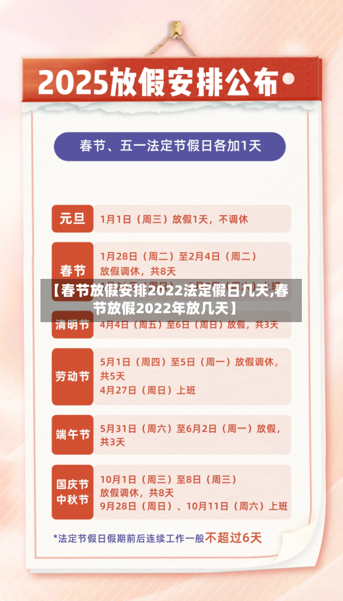 【春节放假安排2022法定假日几天,春节放假2022年放几天】-第1张图片